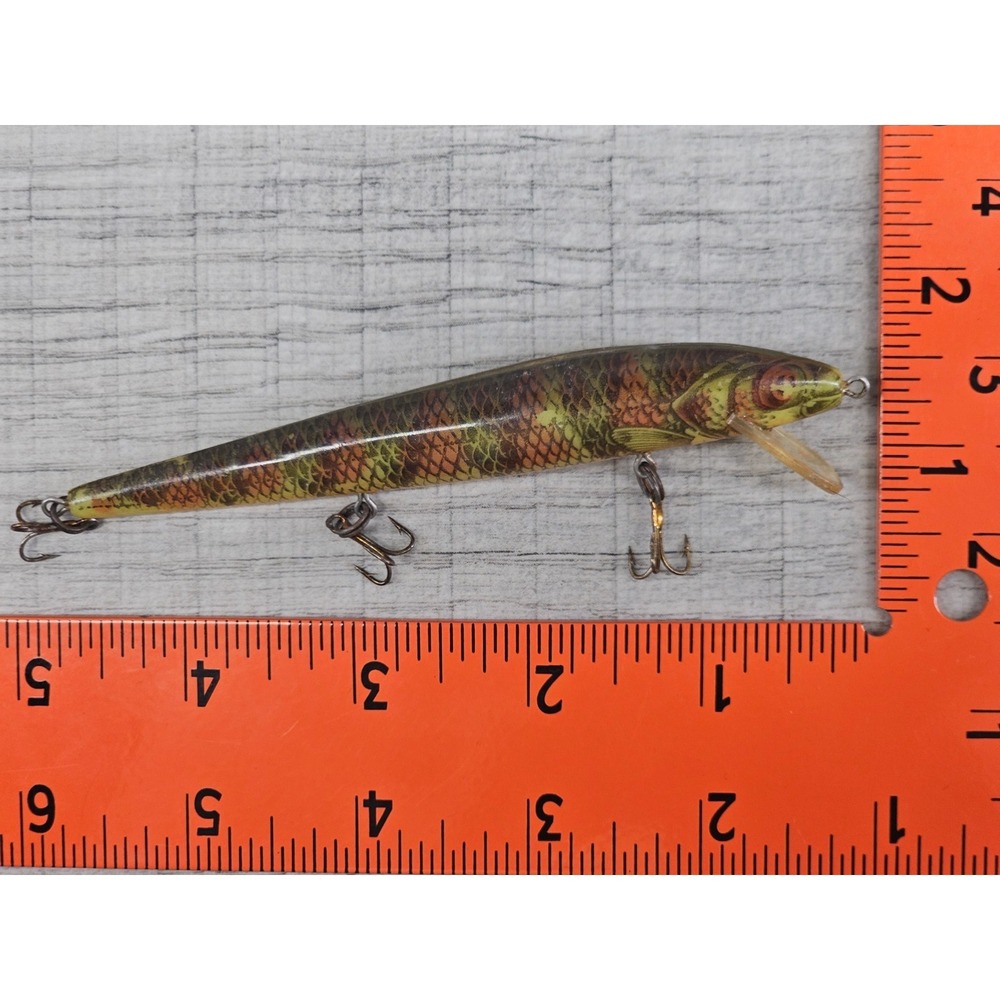 Vintage Rebel Floater F30 Minnow Lure 5.5" Naturalized Northern Pike Made in USA